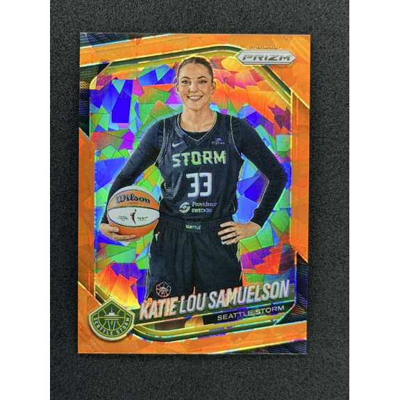2025 Panini Prizm WNBA Orange Ice Prizms #82 Katie Lou Samuelson Seattle Storm Basketball Card