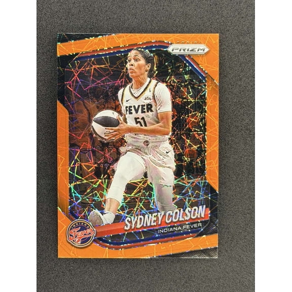 2025 Panini Prizm WNBA Orange Velocity Prizms #1 Sydney Colson Indiana Fever Indiana Fever NBA BASKETBALL Trading Card