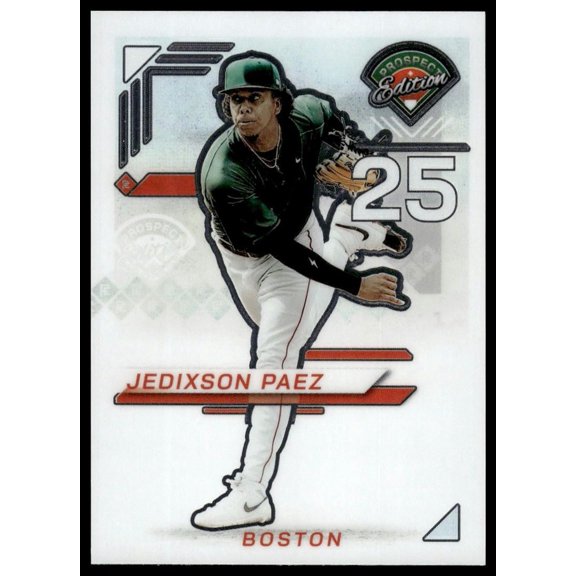 2025 Panini Prospect Edition Baseball Holo Prospect Ticket Jedixson Paez #28 Boston Baseball Card