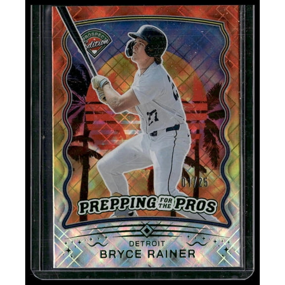 2025 Panini Prospect Edition Baseball Prepping for the Pros Bryce Rainer #2 Green Diamonds /25
