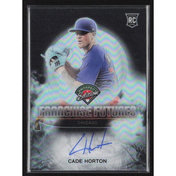 2025 Panini Prospect Edition Franchise Futures Cade Horton #FFS-CH Holo RC Chicago Cubs MLB Autographed Baseball Trading Card