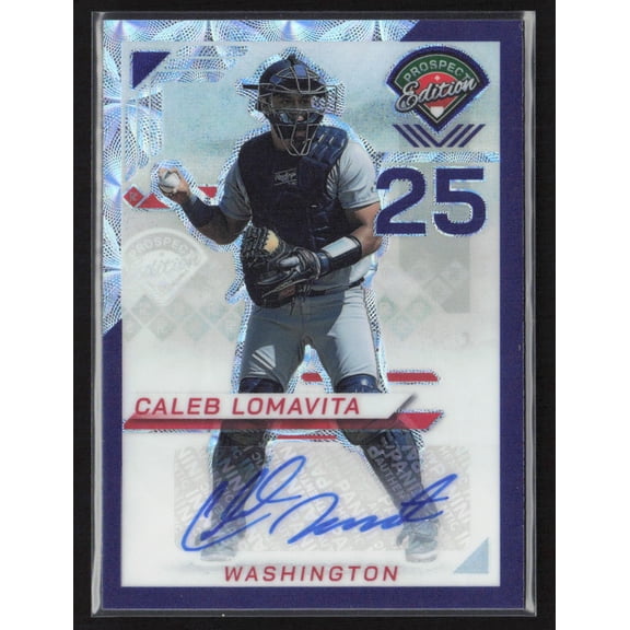 2025 Panini Prospect Edition Prizm Caleb Lomavita #122 Purple Scope Auto /49
