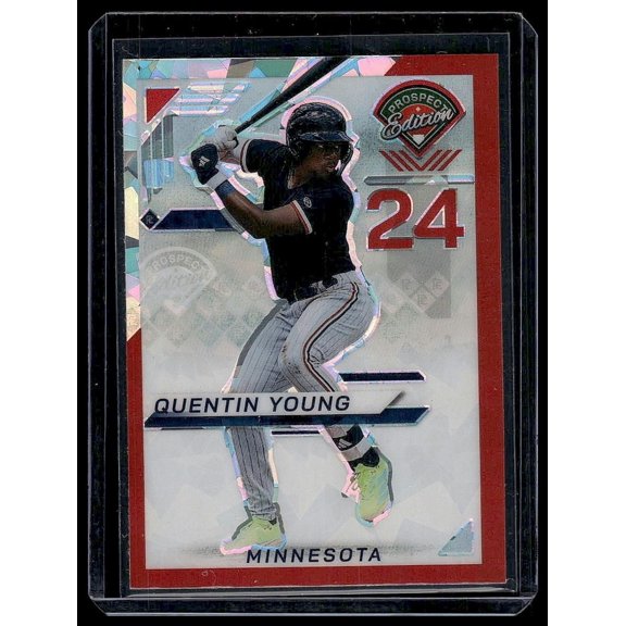 2025 Panini Prizm Prospect Red Ice Prizm #152 Quentin Young Baseball Card