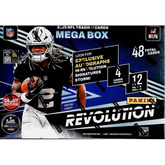 2025 Panini Revolution NFL Football Factory Sealed Mega Box 48 Cards