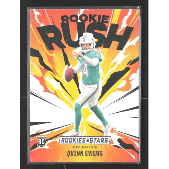 2025 Panini Rookies & Stars Rookie Rush Quinn Ewers Miami Dolphins RC #14 Football Card