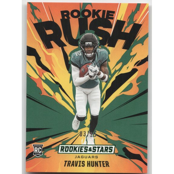 2025 Panini Rookies & Stars Rookie Rush Travis Hunter #10 Orange /25 RC