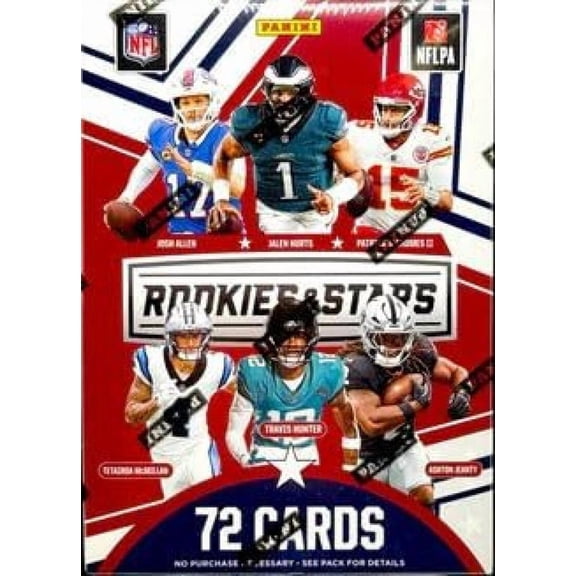 2025 Panini Rookies and Stars NFL Football Factory Sealed Hobby Blaster Box 72 Cards