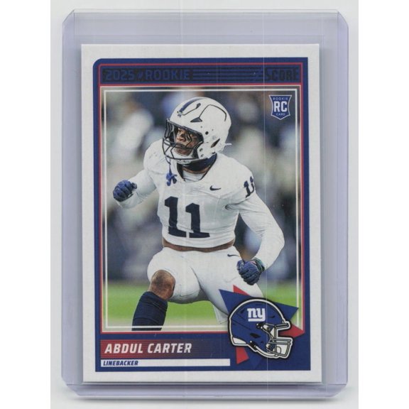 2025 Panini Score Abdul Carter #16 RC New York Giants Football Card