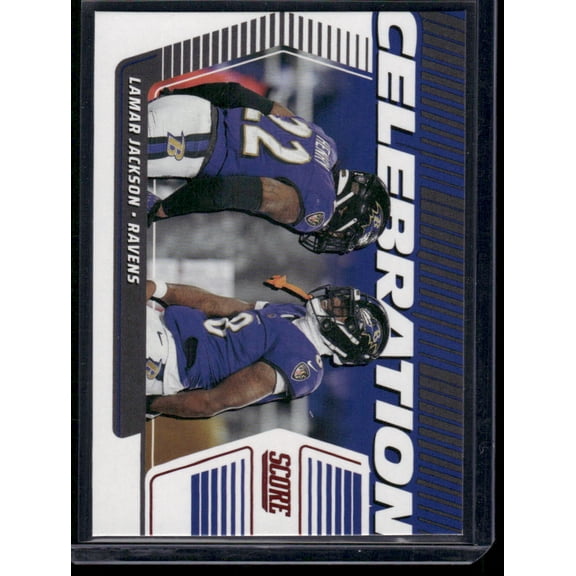 2025 Panini Score Celebration Lamar Jackson Baltimore Ravens #CLJA Football Card