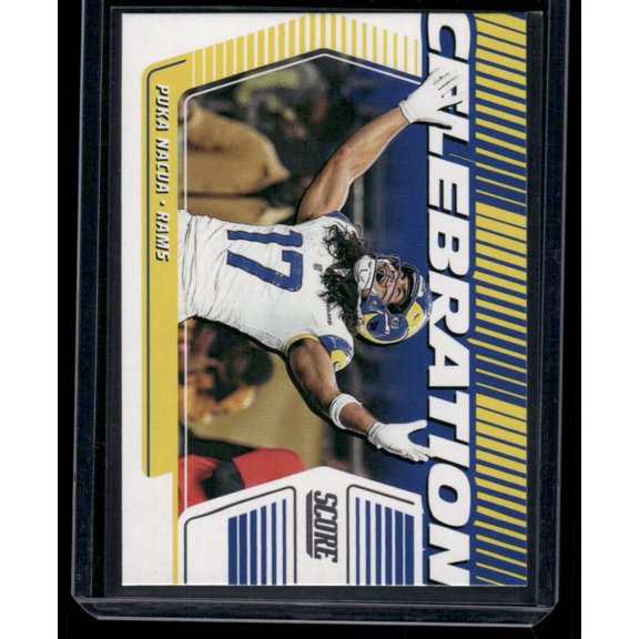 Very Good 2025 Panini Score Celebration Football Card C-PNA Puka Nacua Los Angeles Rams