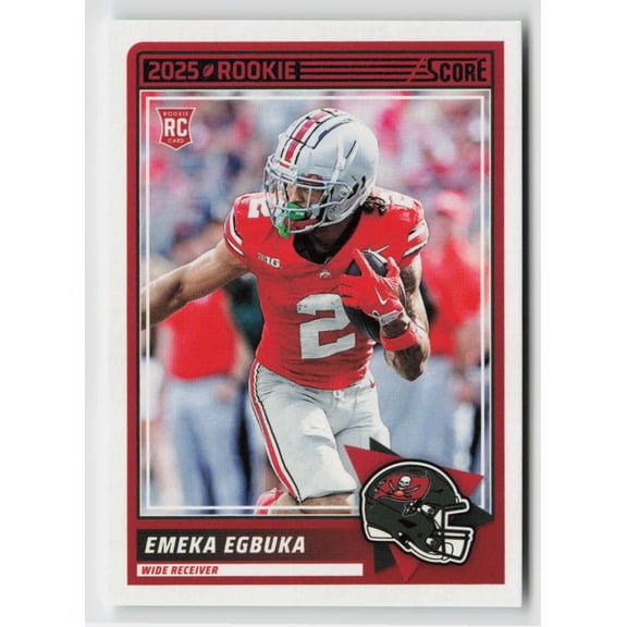 2025 Panini Score Emeka Egbuka #2 RC Tampa Bay Buccaneers Football Card