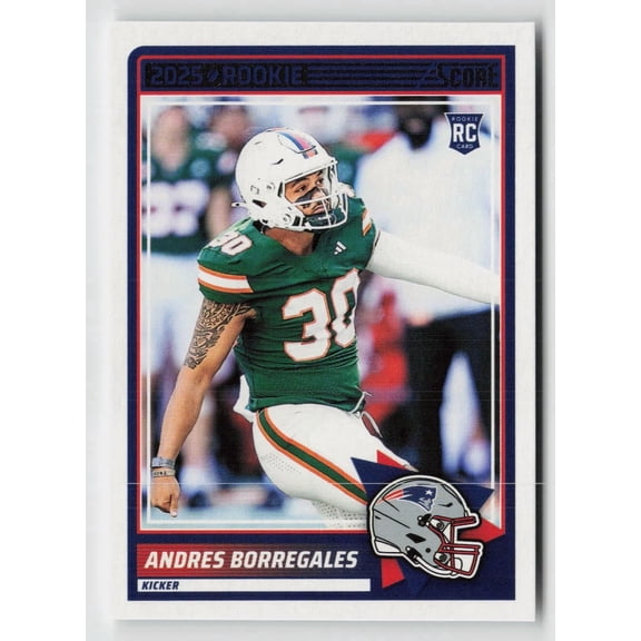 2025 Panini Score Football Andres Borregales #76 RC