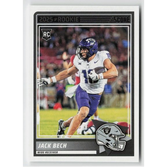 2025 Panini Score Jack Bech #63 RC Football Card Las Vegas Raiders