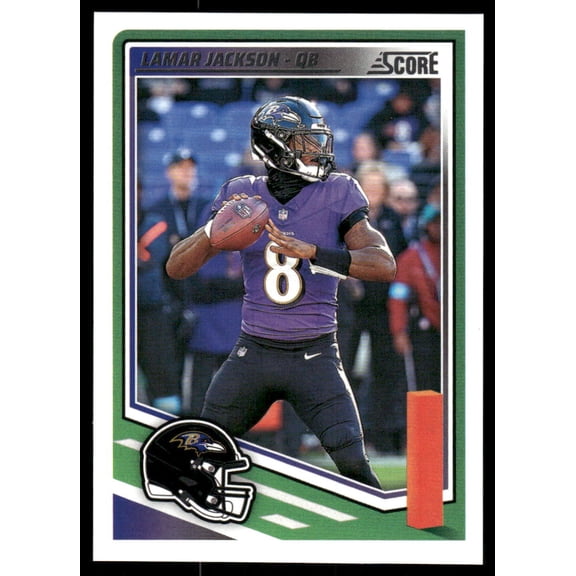 2025 Panini Score Lamar Jackson Baltimore Ravens #75 Football Card