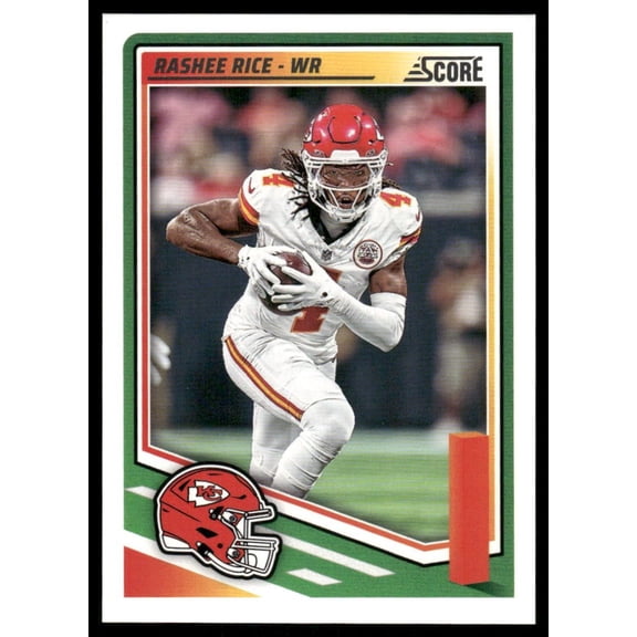 2025 Panini Score Rashee Rice #182 Kansas City Chiefs Football Card