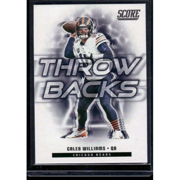 2025 Panini Score Throwbacks Caleb Williams Chicago Bears #4 Football Card