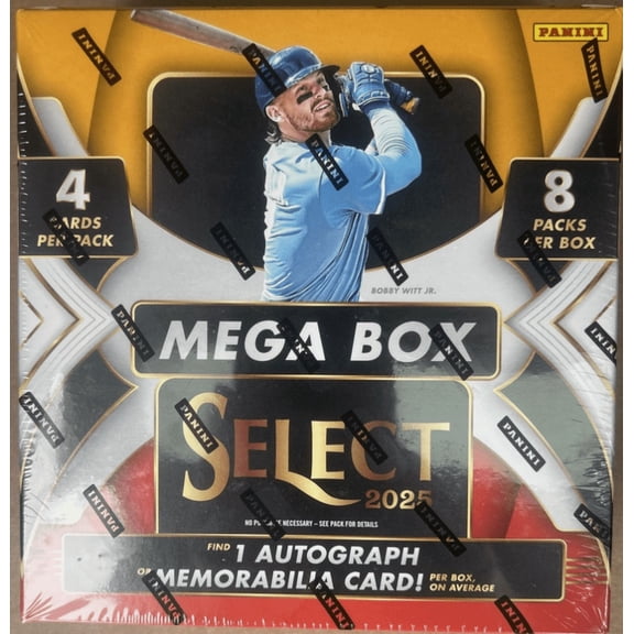 2025 Panini Select Baseball Factory Sealed Mega Box 1 Auto or Mem