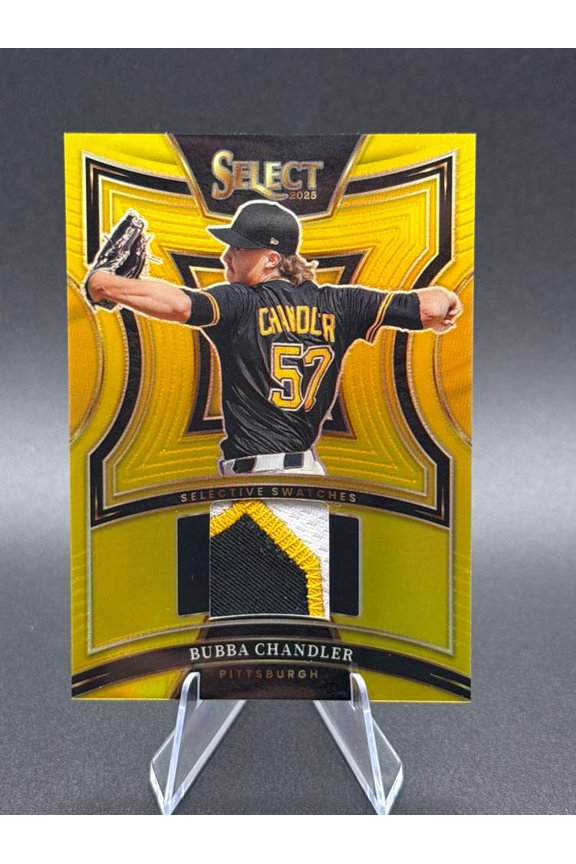 2025 Panini Select Baseball Prizm Selective Swatches Gold SS-BC Bubba Chandler 09/10