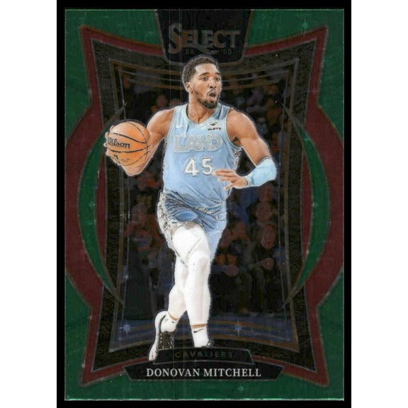 2025 Panini Select Basketball Concourse Green #21 Donovan Mitchell Cleveland Cavaliers Basketball Card