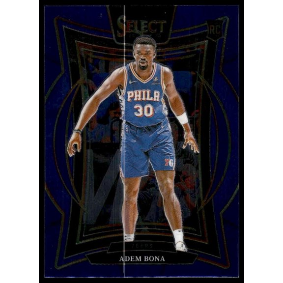 2025 Panini Select Concourse Blue RC Adem Bona #97 Philadelphia 76ers Basketball Card
