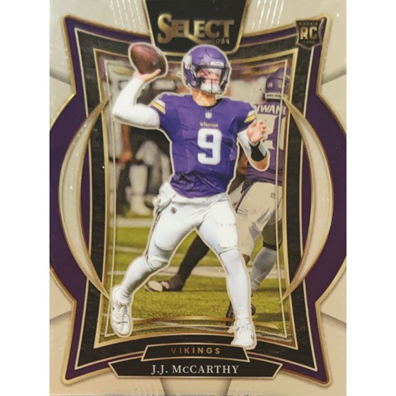 2025 Panini Select Concourse J.J. McCarthy #24 RC Minnesota Vikings NFL Football Trading Cards