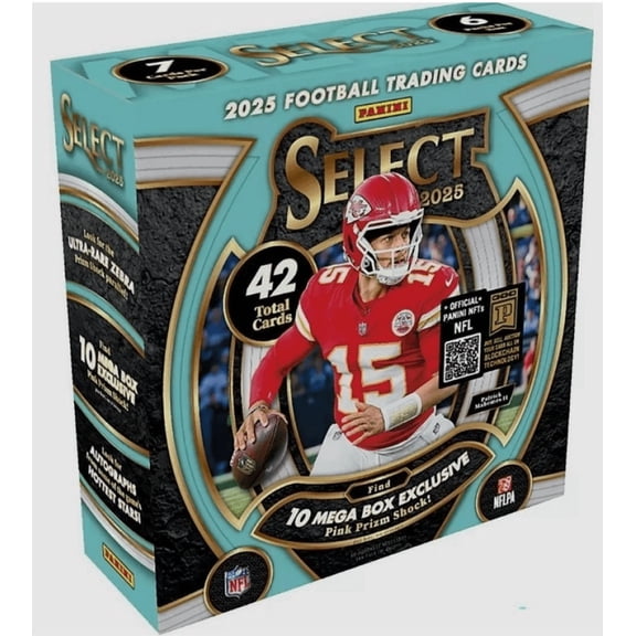 2025 Panini Select Football Factory Sealed Mega Box 42 Cards