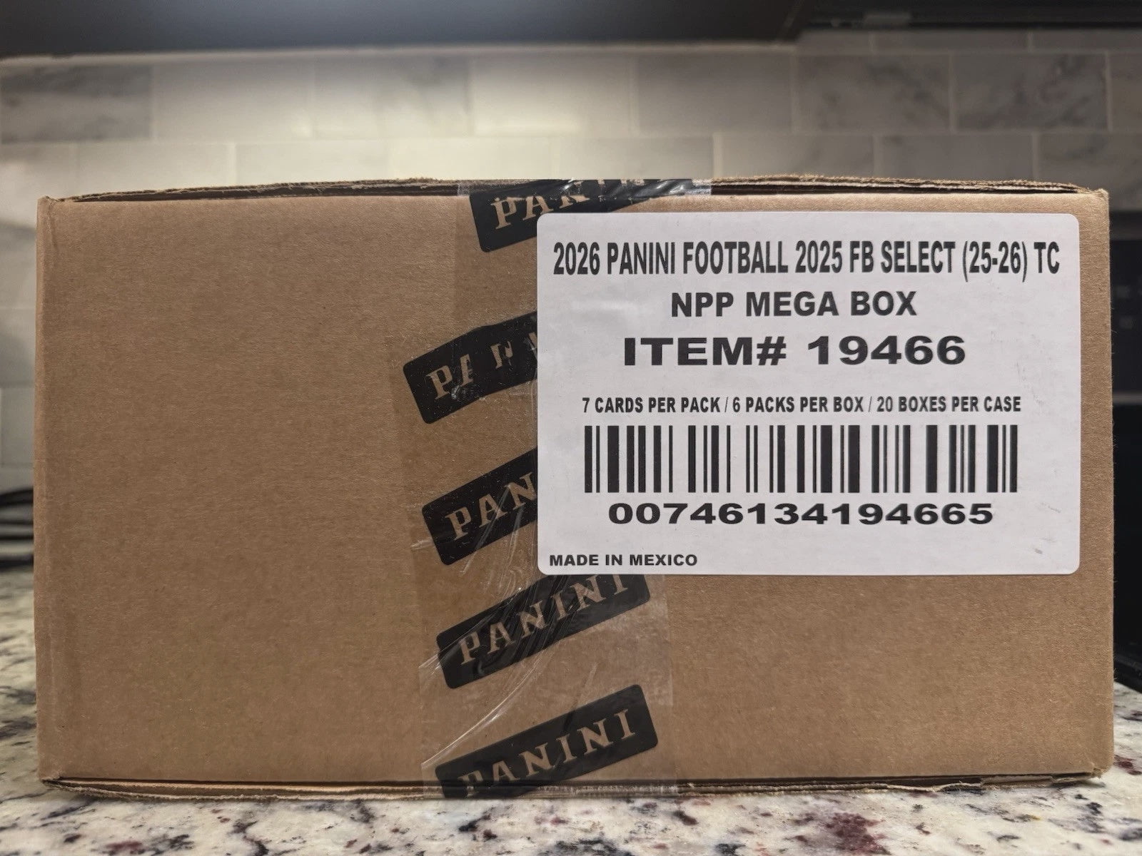 2025 Panini Select Football Mega Box (Pink Prizm) Case (20)
