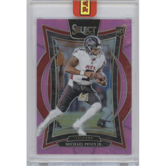 2025 Panini Select Football Michael Penix Jr. #80 Pink /10 RC Atlanta Falcons NFL Football Trading Card