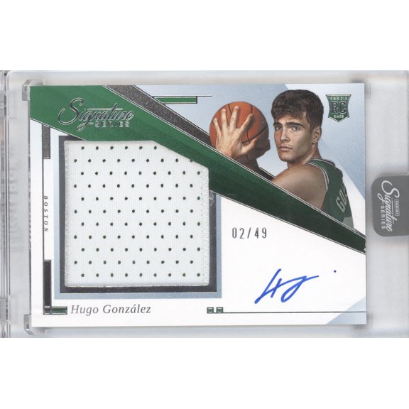 2025 Panini Signature Series Hugo Gonzlez #RPA-HGZ /49 RC Memorabilia Boston NBA Autographed Basketball Trading Card