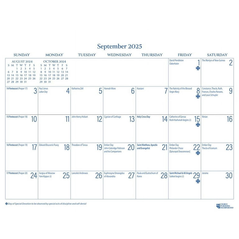 Catholic Calendar October 2025