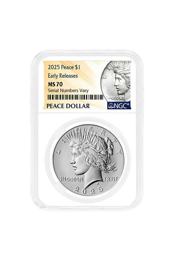 2025 Peace Silver Dollar NGC MS 70 ER (Peace Label)