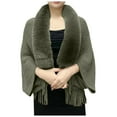 thumbnail image 1 of 2025 Permitime Shawl Knitting Thick Thanksgiving Scarf Women's Loose Shawl with Women Scarves Wraps Collar Soft Warm Knitted 1920 S Headpiece for, 1 of 5