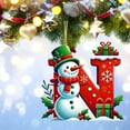 thumbnail image 1 of Taicans 2025 Personalized A-Z Letter Ornaments for Christmas Tree - 26 Letters Snowman & Holiday Decor (Shatterproof Balls,Stars,Hearts,Holly) - for Xmas Tree,Party & Wedding Decorations,4in, 1 of 4