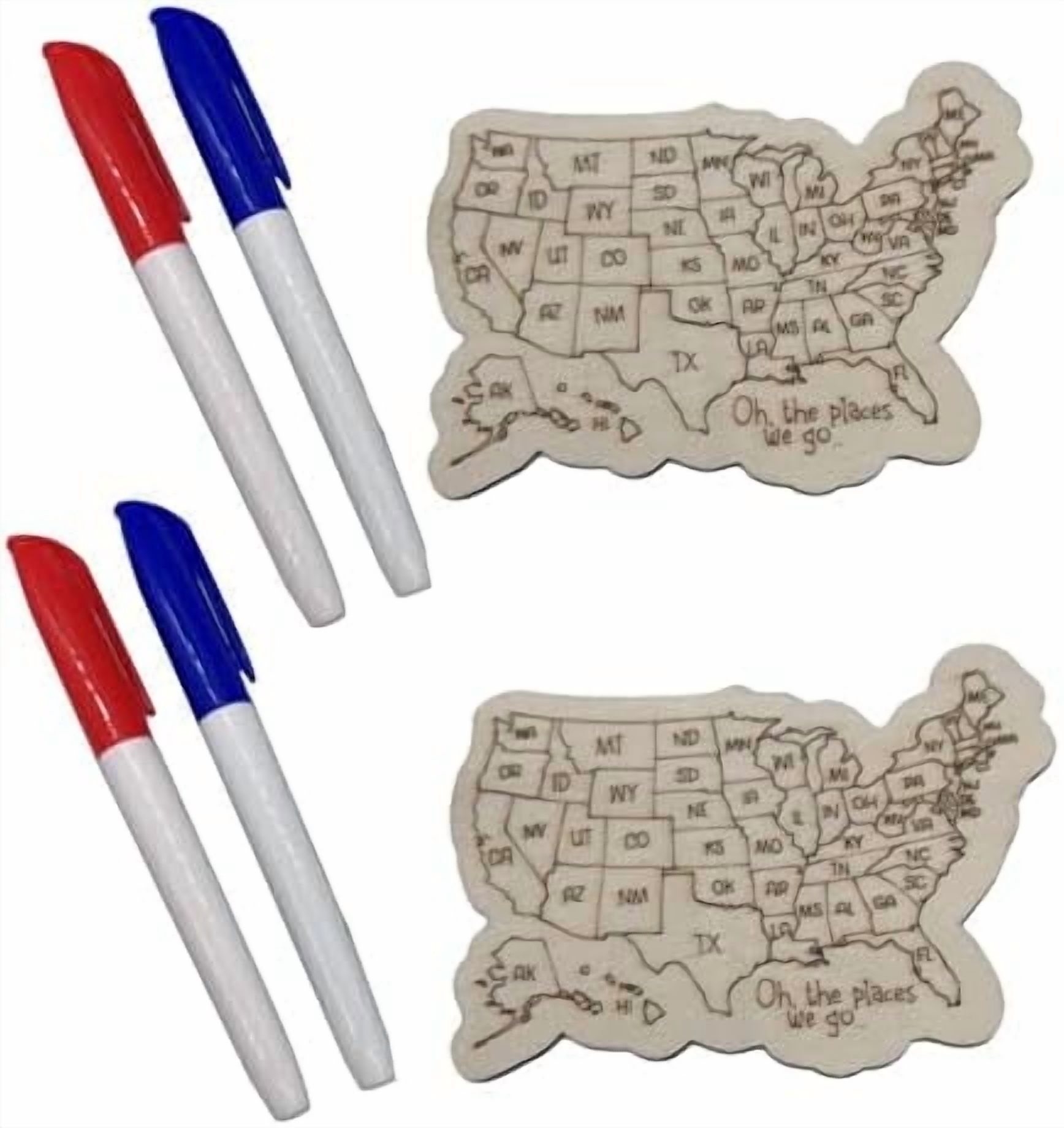 US Travel Map Magnet SJWOW Personalized US Travel Map Fridge Magnet ...