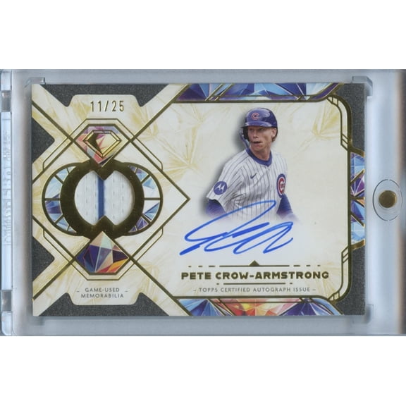 2025 Topps Pete Crow-Armstrong MLB Baseball Card Hard Signed Autograph