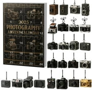 2025 Photography Advent Calendar – 24 Acrylic Collectible Ornaments, Camera & Photographer Holiday Countdown Gift for Art and Photography Lovers Christmas Home Decor