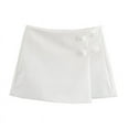 thumbnail image 1 of 2025 Pink White Mini Skirt Woman Fashion Bow Skort For Women Summer Slit Short Skirt Woman Split High Waist Skirt Shorts, 1 of 9