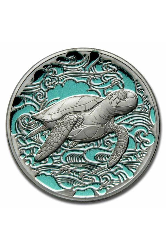 2025 Pitcairn Islands 1 oz Silver Ocean Wonders: Turtle
