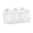 thumbnail image 1 of 2025 Plan, Kaireo Kitchen Rack Wall Mount No Punch White, Wall Mounted Kitchen Shelves Small Item Organizer Wire Mesh Storage Basket Rack Easy Installation Large Capacity Clutter, 1 of 9