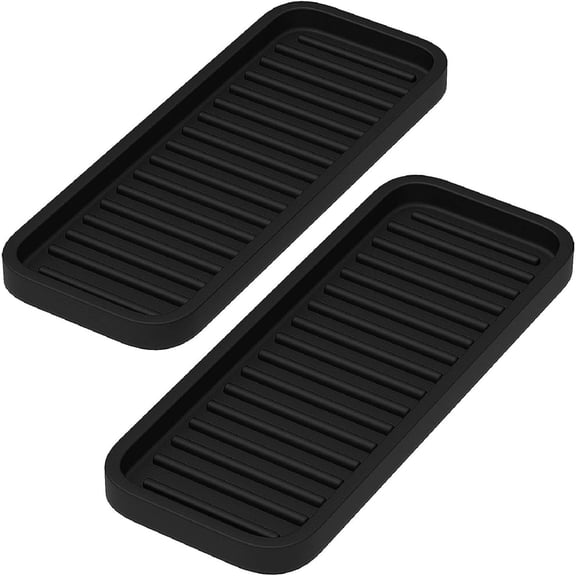 2025 Plan, Rack, Kaireo Silicone Drain Tray Bathroom Storage Drain Tray Black, Silicone Drain Tray Bathroom Drain Tray Kitchen Drain Pad Tableware Water Soap Box