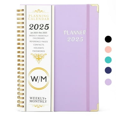 2025 Planner(Jan-Dec.2025,6.3"x8.5"),Annual Weekly Monthly Planner with Calendar Tabs,Agenda Calendar Organizer for Men Women