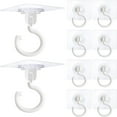 thumbnail image 1 of 2025 Planner, Kaireo Household Hook, Hooks, 10 Adhesive Ceiling Hooks Sticky Hooks Clear Hooks for Walls No Damage Ceiling Hooks for Hanging Outdoor Clear Adhesive Hooks (White), 1 of 4