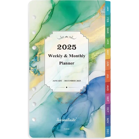 2025 Planner Refills - 2025, January 2025 - December Green