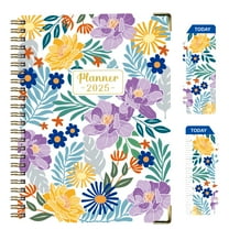 2025 Planner Weekly Monthly Flower Planner for Women Men Teacher Agenda Calendar Notebook