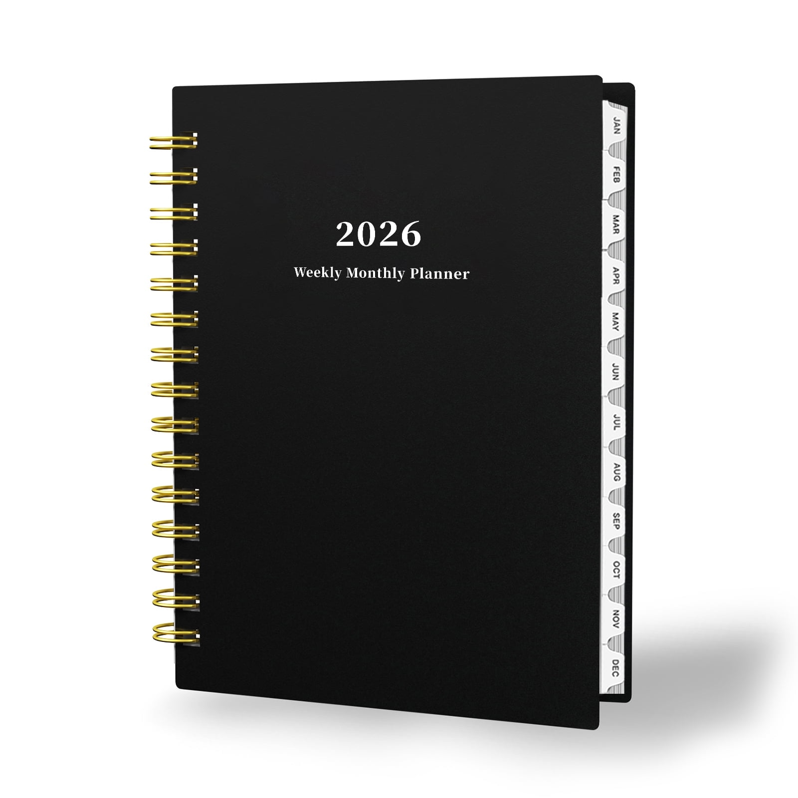 2026 Planner Weekly Monthly Planner, 8.5"×6", 12 Months, JAN.2026 to DEC.2026,Flexible Cover, Black