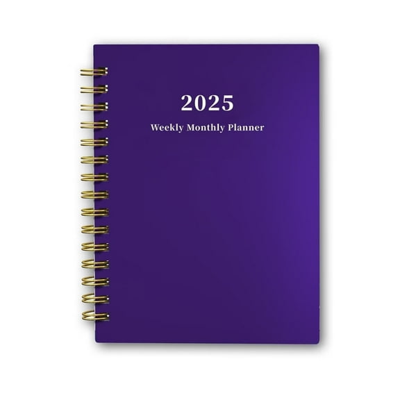 2025 Planner Weekly Monthly Planner, 8.5"×6", 12 Months, JAN.2025 to DEC.2025,Flexible Cover, Purple