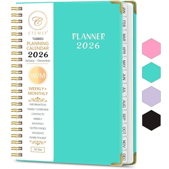 2026 Planner Weekly Monthly Planner Calendar Notebook(Jan-Dec.2026,6.3"x8.5")Daily Agenda Schedule Planner 2026 for Office,Home,Academic Supplies