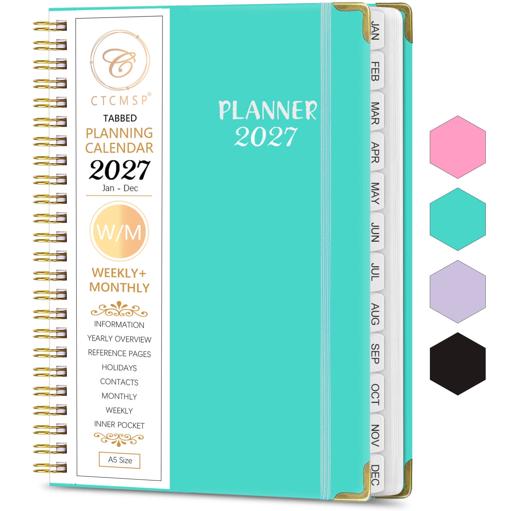 CTCMSP 2027 Planner, Weekly Monthly Calendar Notebook, Hardcover ...