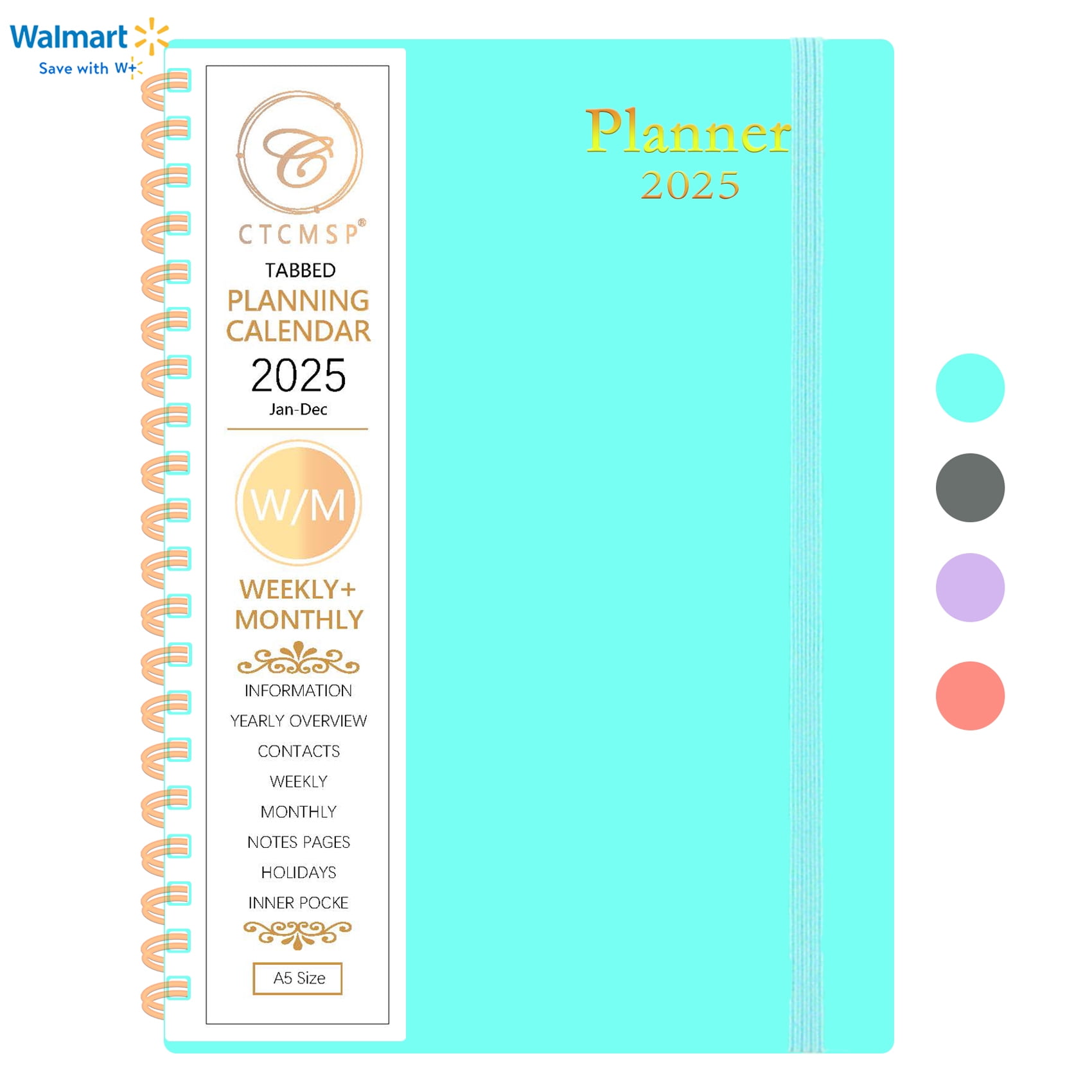 2025 Planner Years Calendar Notebook（Jan-Dec.2025,