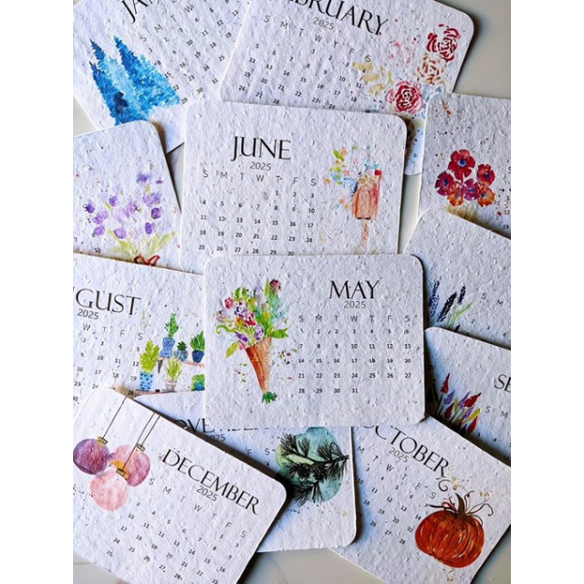 2025 Plantable Seed Calendar, EcoFriendly Greenery Planner with